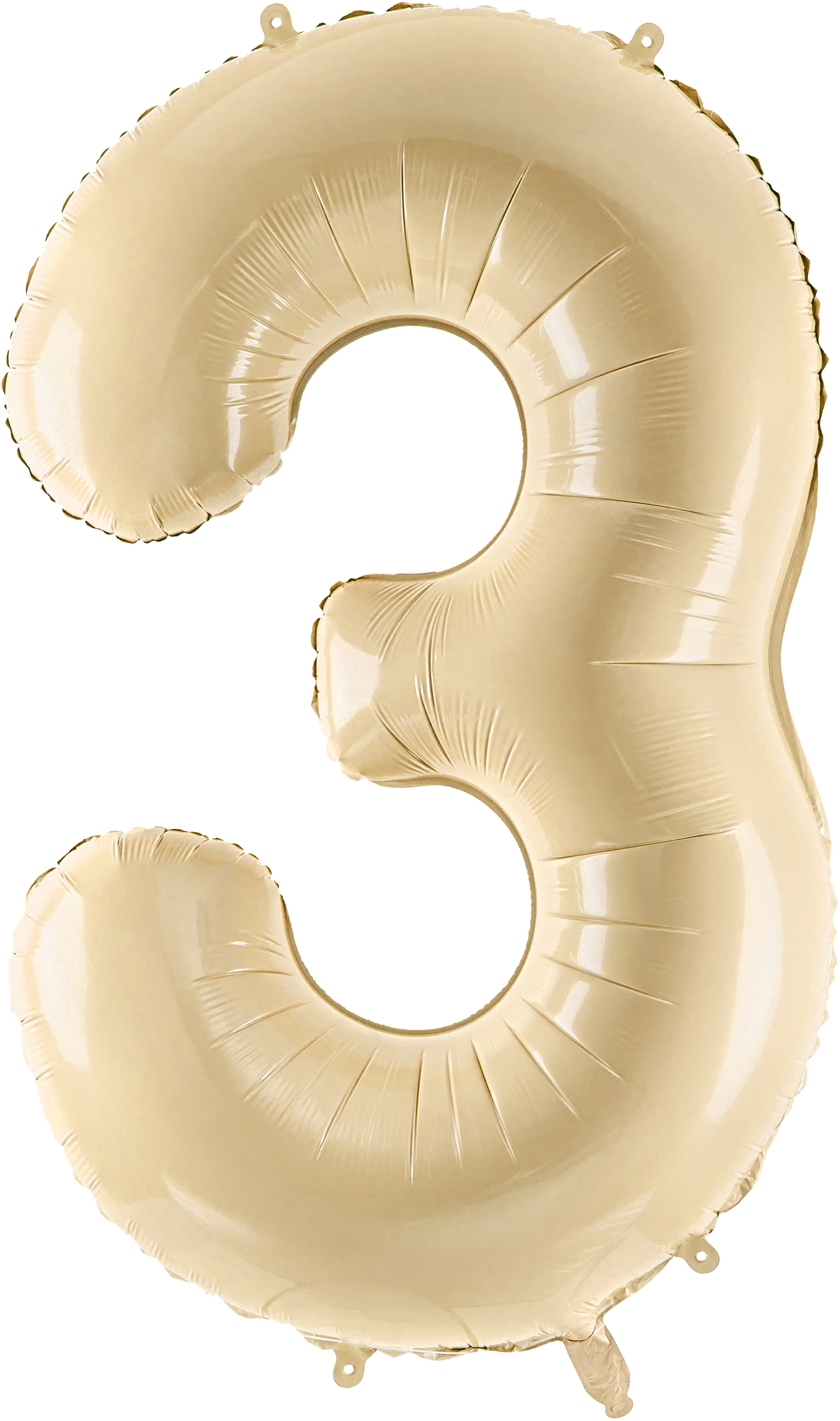 photo PARTYDECO Ballon en plastique no. 3 72cm FB230P-3-013 beige