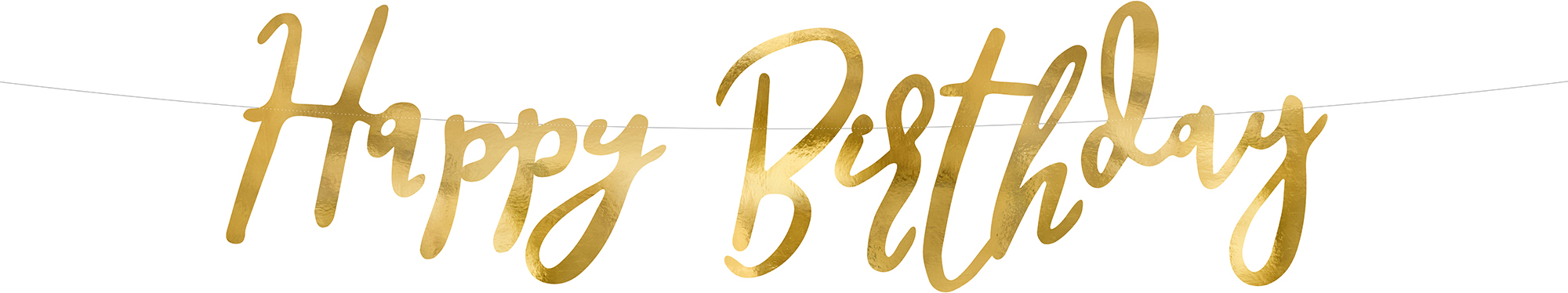 photo PARTYDECO Guirlande Happy Birthday 62cm GRL75-019M or