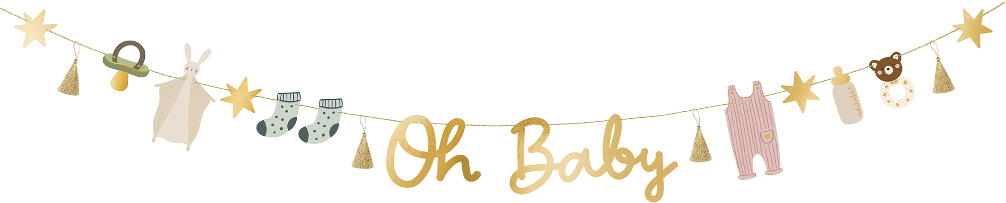 photo PARTYDECO Guirlande 2.5m GRL98 Oh baby