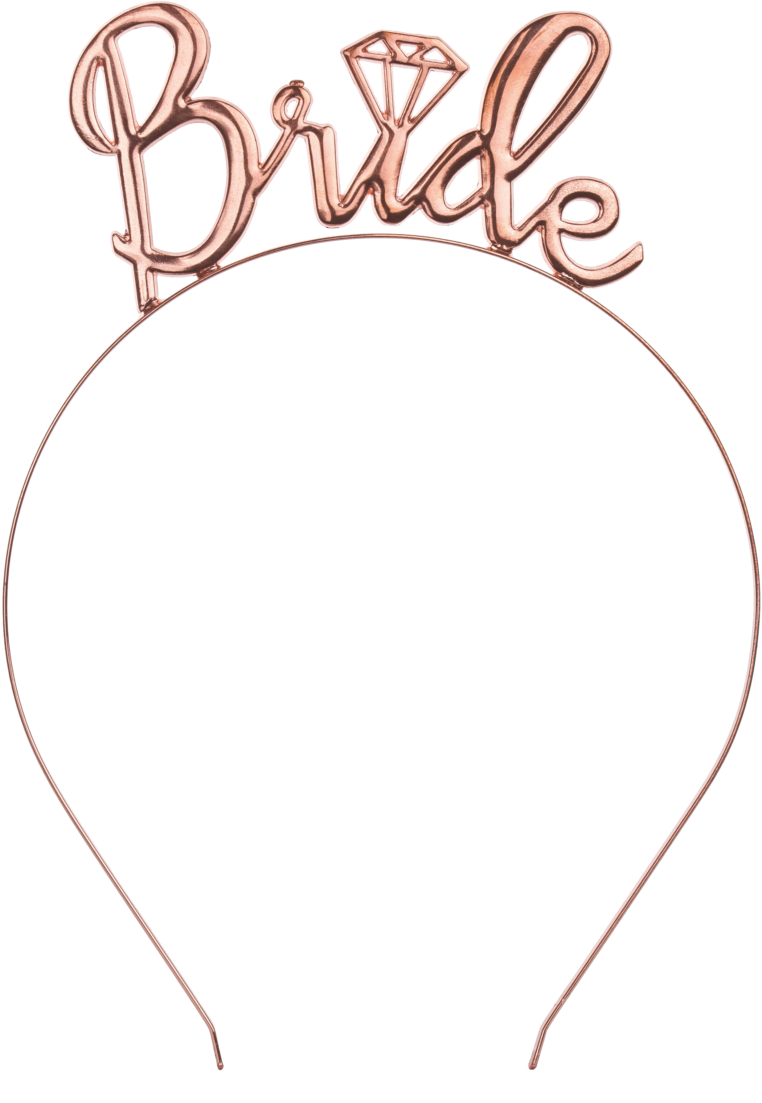 photo PARTYDECO Serre-tête Onesize OP5-019R Bride, or rose