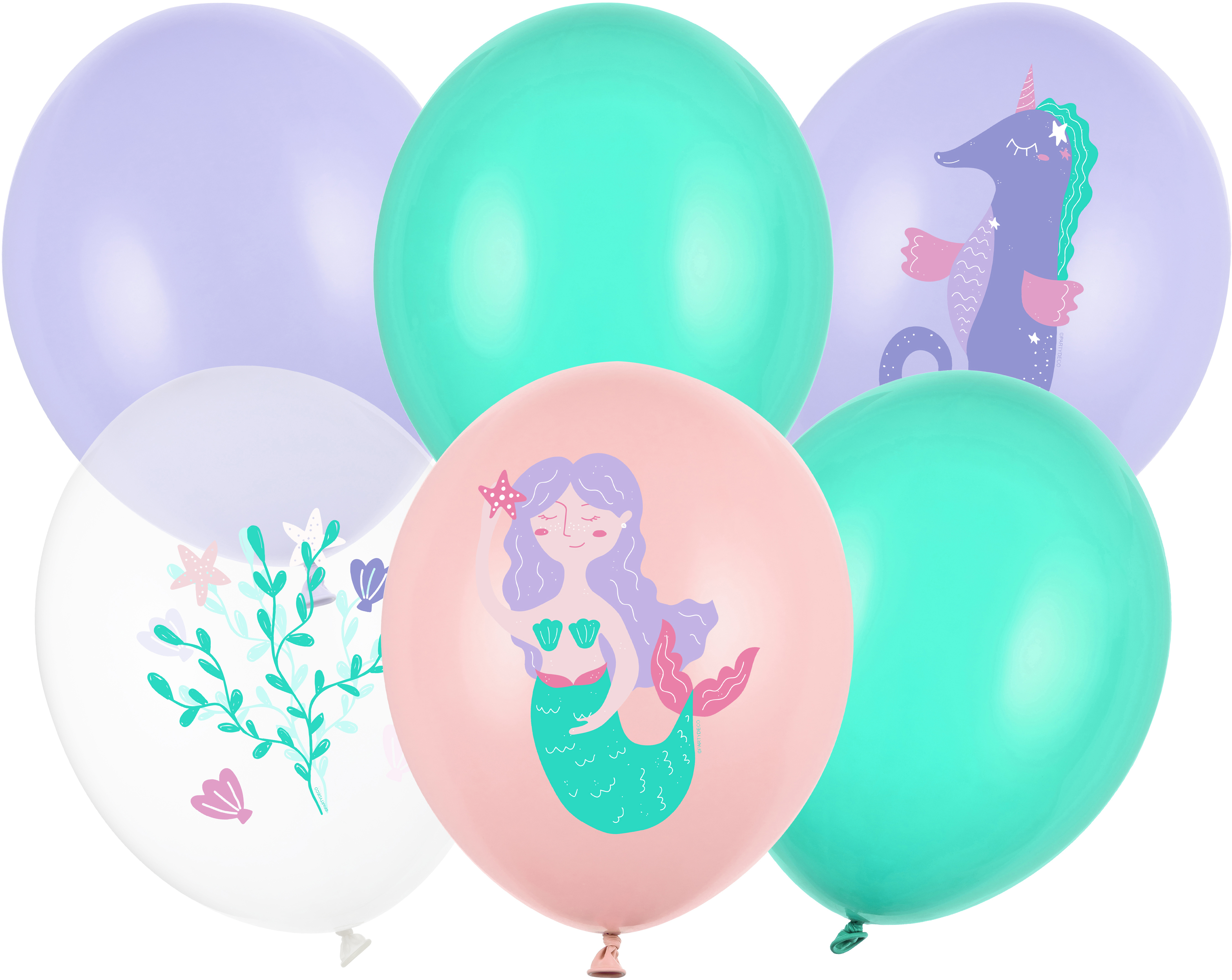 photo PARTYDECO Ballons 30cm SB14P-323-00 Monde marin 6 pièces