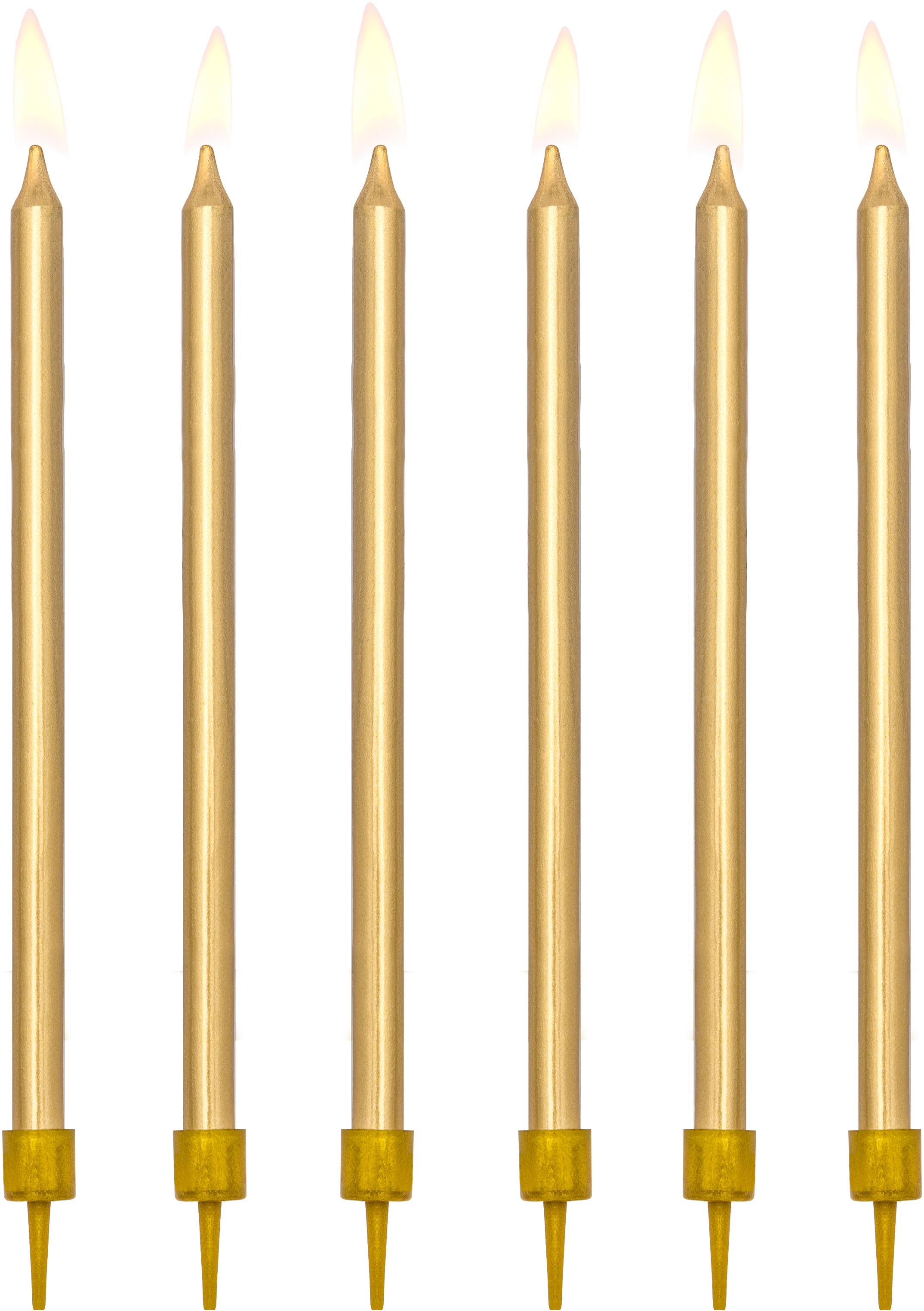 photo PARTYDECO Bougies d'anniversaire 12.5cm SCD-1-019ME or 12 pièces