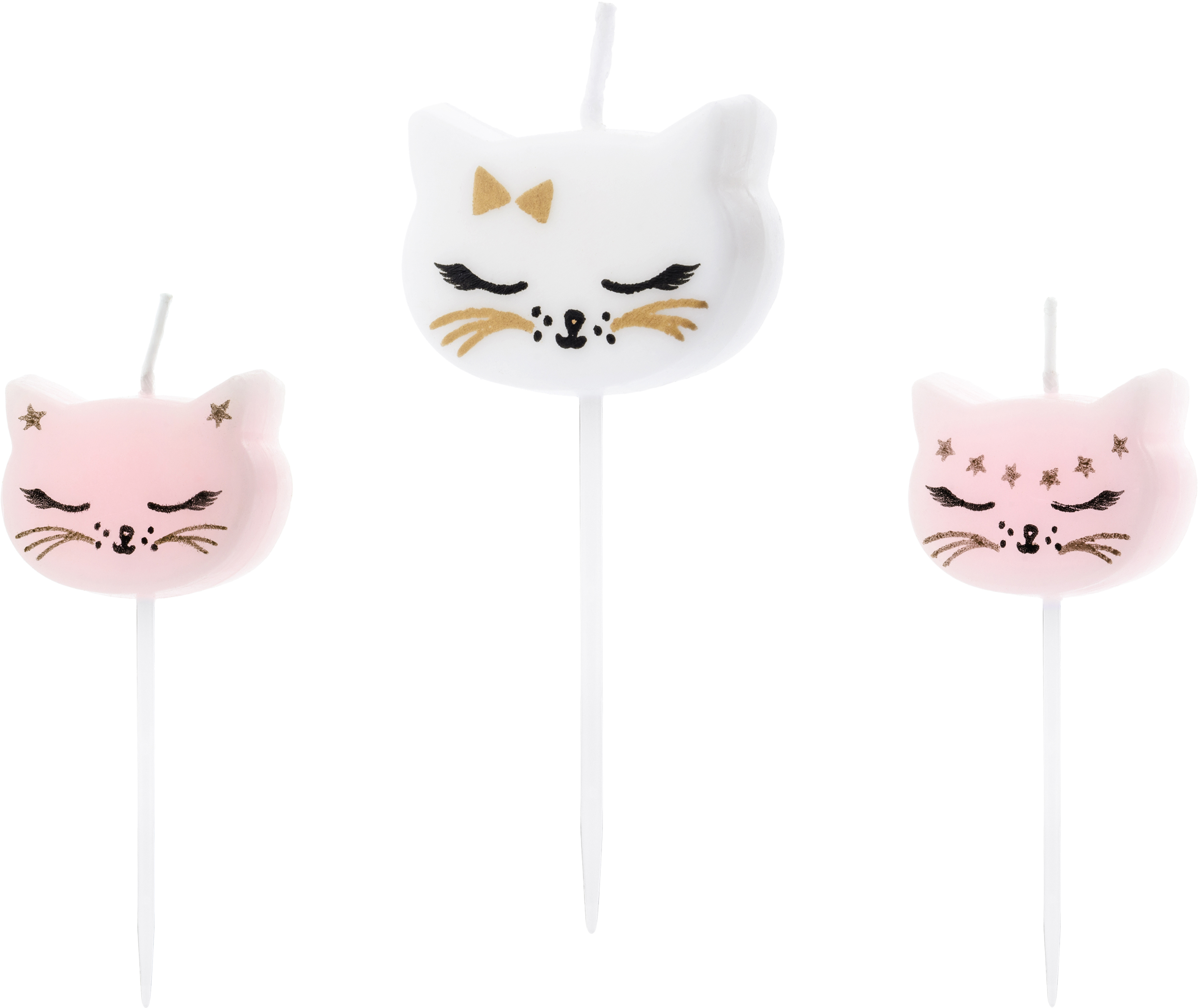 photo PARTYDECO Bougies d'anniversaire SCS-4 Chatons 6 pièces