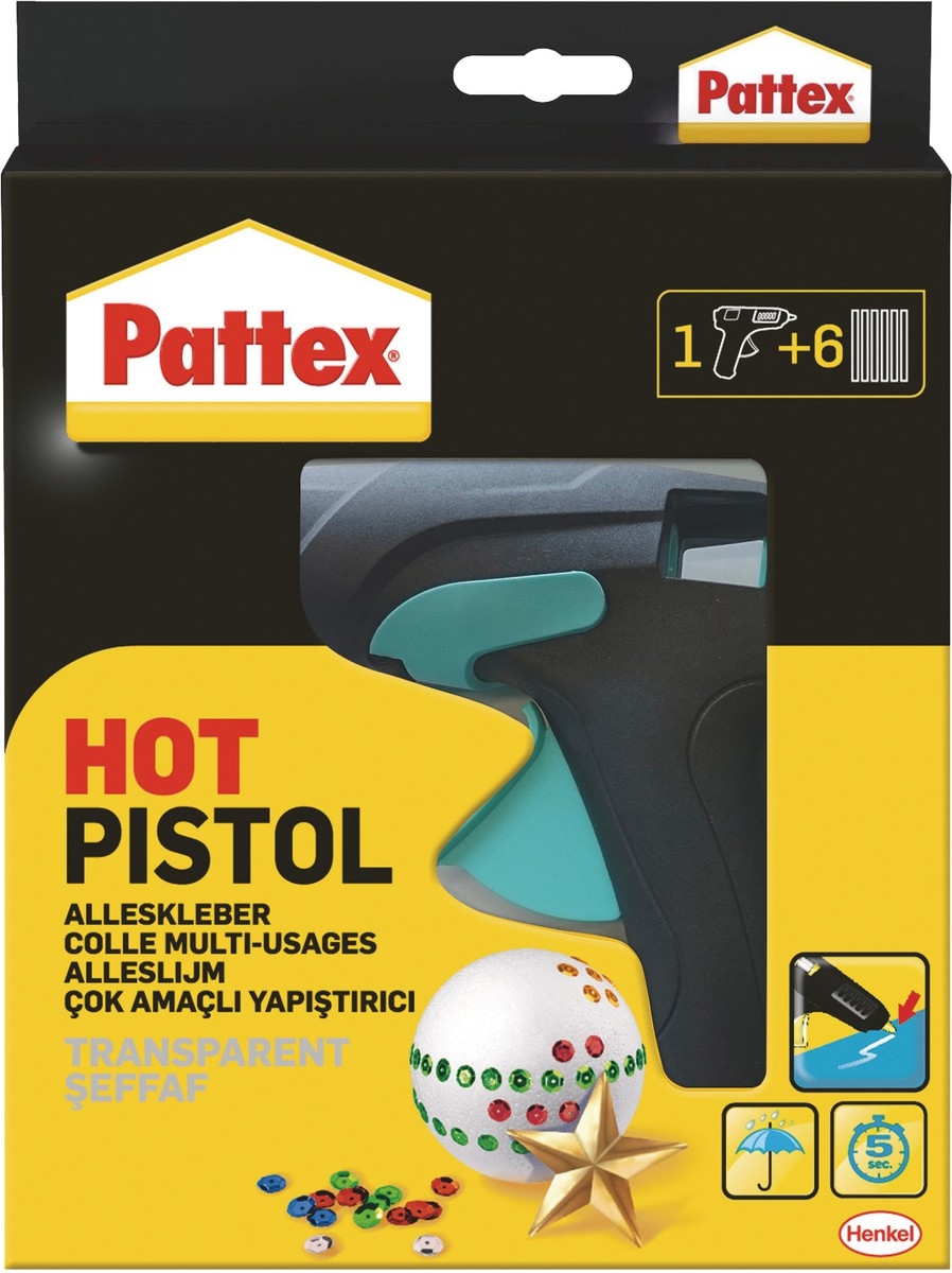 PATTEX Heissklebepistole PMHHP mit 6 Sticks
