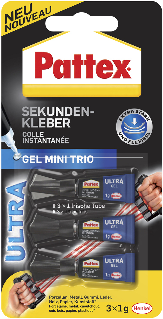 PATTEX Ultra Gel PSMG3 Mini Trio 3g