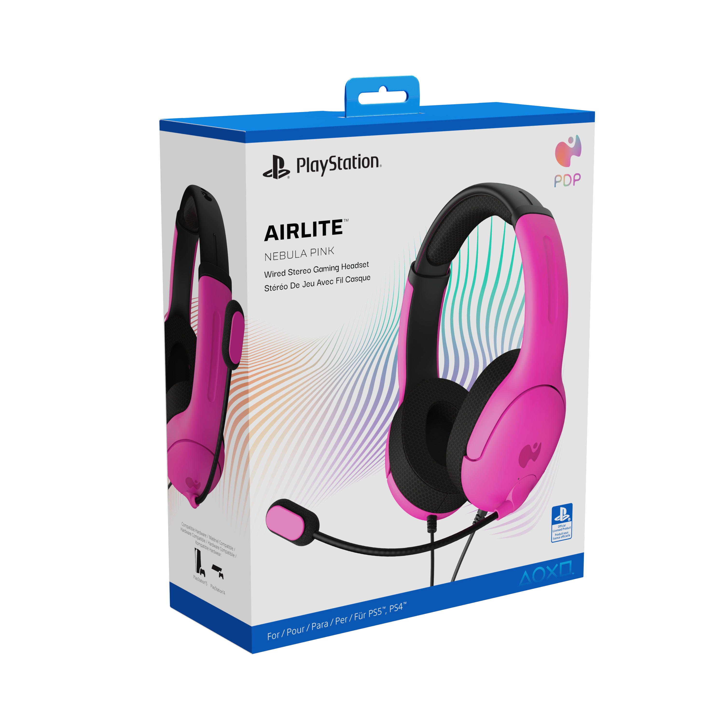 PDP Airlite Wired Stereo Headset 052-011-PK PS5, Nebula Pink
