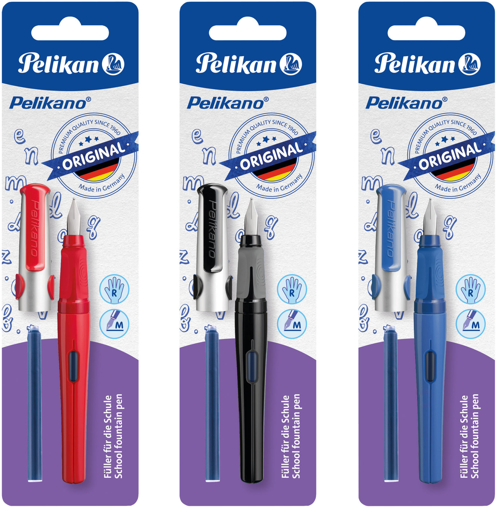 photo PELIKAN Stylo Plume Pelikano M 300009985 avec cartouche assortis