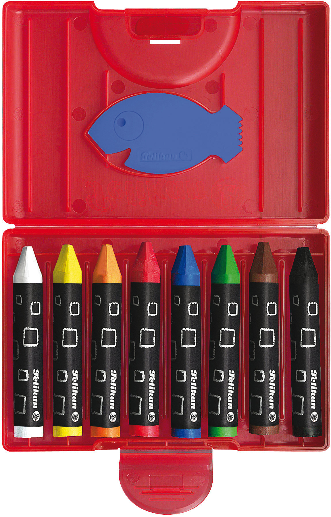 PELIKAN Crayons de cire Griffix 665/8D 8 couleurs ass. étui