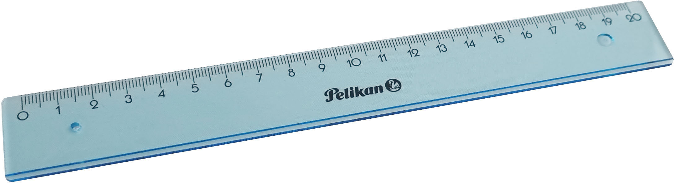 PELIKAN Règle 20cm 7137448 Transparent-bleu Blister