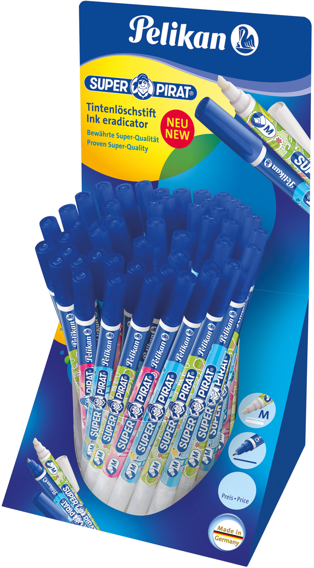 Tintenlöscher M 811583 Super Pirat 3 Farben 50 Stück