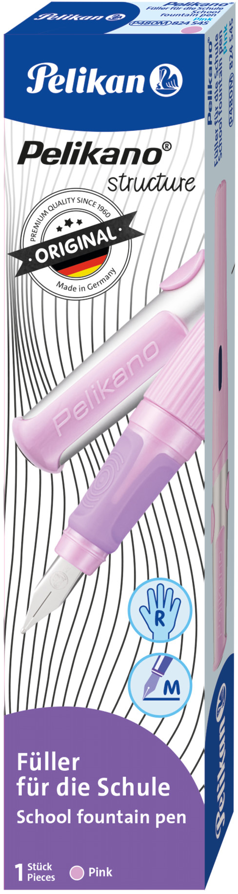 PELIKAN Stylo Plume Structure M 824545 pink, droitier
