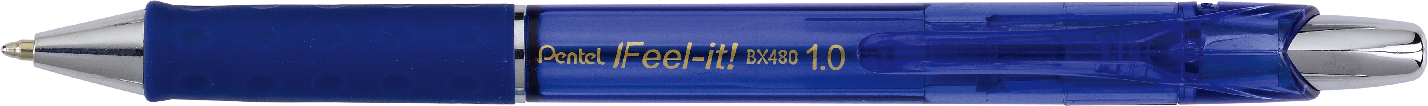 PENTEL Stylo à bille Feel-it 1mm BX480-C bleu