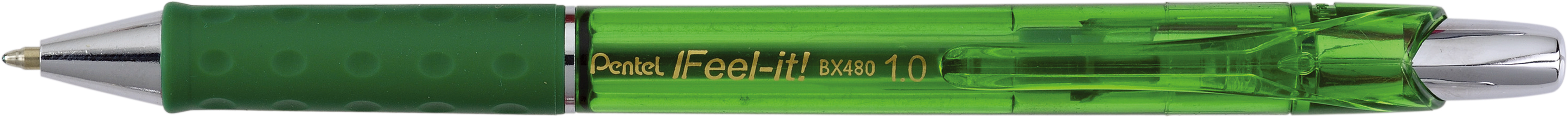 PENTEL Stylo à bille Feel-it 1mm BX480-D vert