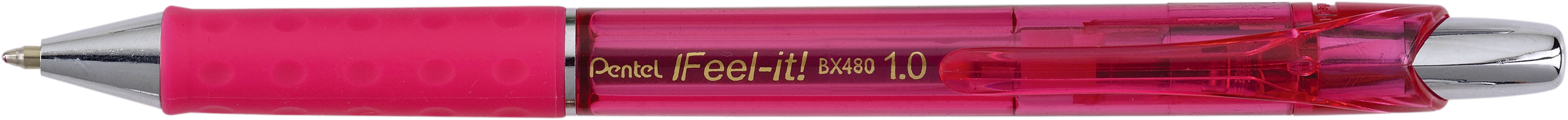 PENTEL Stylo à bille Feel-it 1mm BX480-P pink
