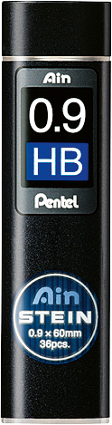 PENTEL Mines crayons AINSTEIN 0.9mm C279-HBO noir/36 pcs. HB