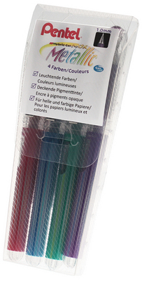 PENTEL Roller Hybrid Gel Grip 1.0mm K230M-4 rouge, bleu, vert, violet