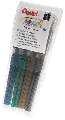 Roller Hybrid Gel Grip 1.0mm K230M-4XZ blau, grün, gold, silber