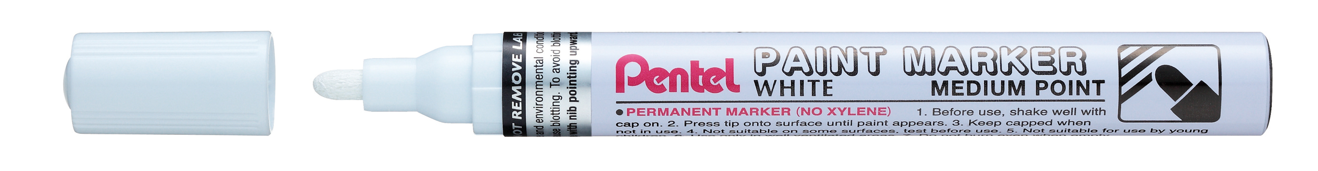 PENTEL Paint Marker 2,5mm MMP10-W blanc blanc