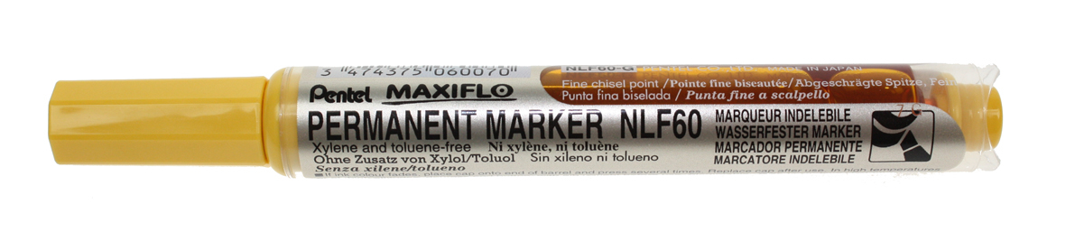 PENTEL Marker 2-4,5mm NLF60-G jaune perm.