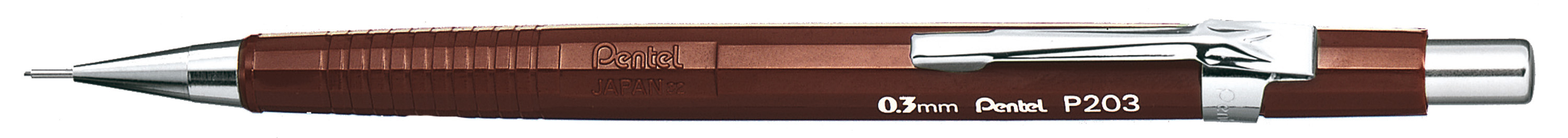 PENTEL Portemine Sharp 0.3mm P203-E brun avec gomme