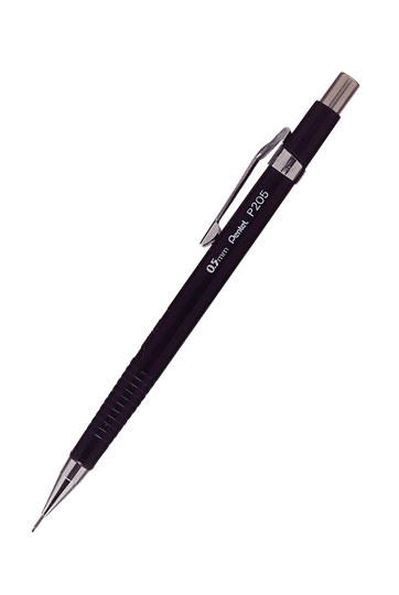 PENTEL Portemine Sharp 0.5mm P205A noir avec gomme