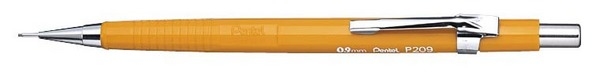 PENTEL Portemine Sharp 0.9mm P209-G jaune avec gomme HB