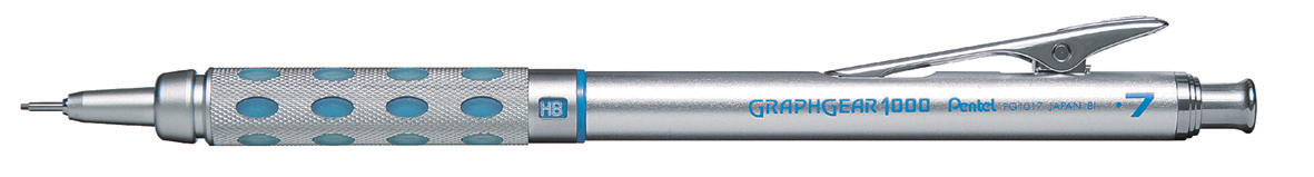 PENTEL Druckbleistift Graphgear 1000 0,7mm metallic silber<br>