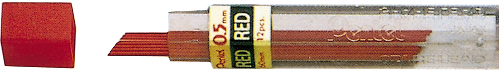 PENTEL Mines 0,5mm PPR-5X rouge 12 pcs.