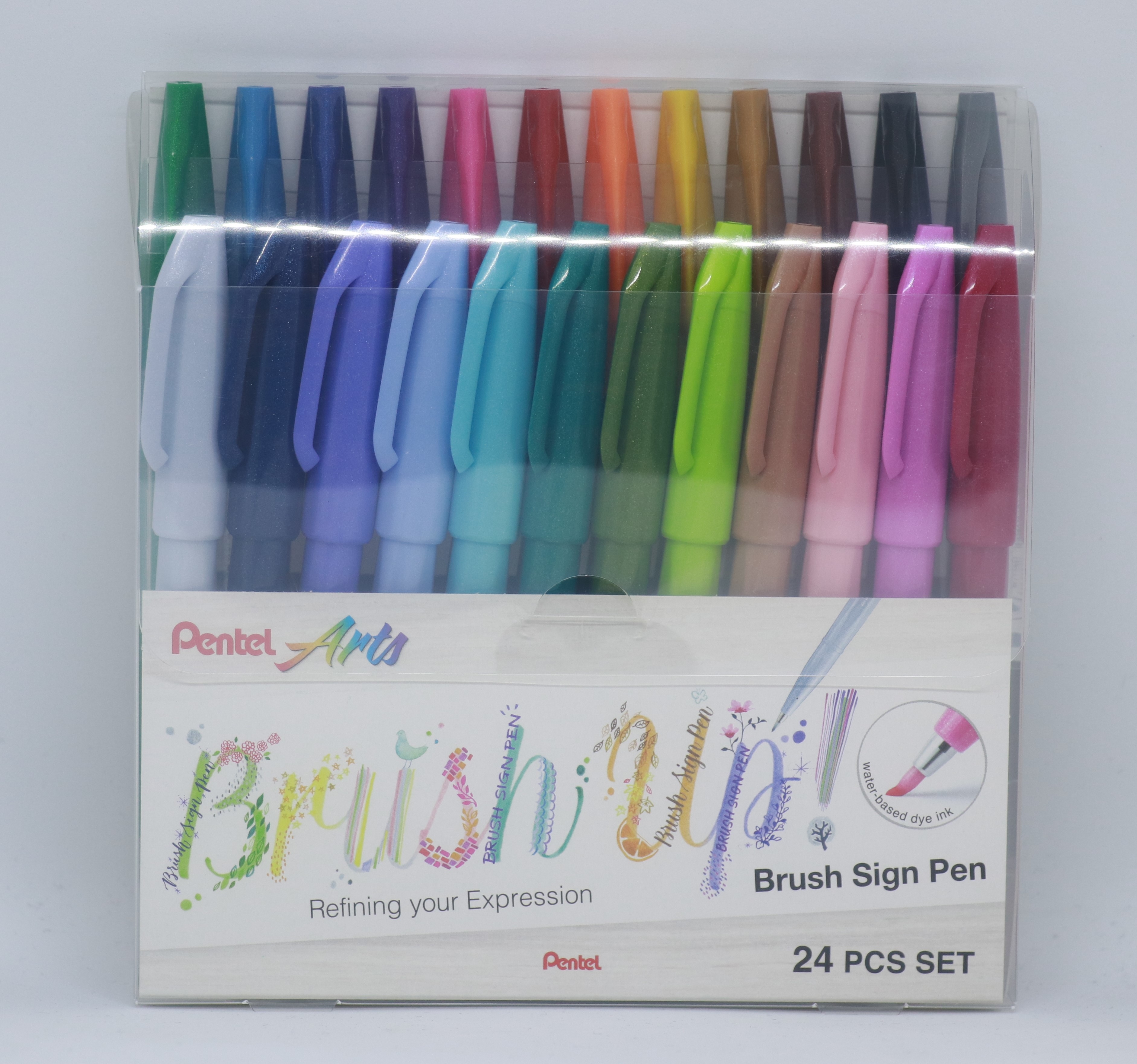 PENTEL Brush Sign Pen SES15C-24ST1 24 couleurs, étui