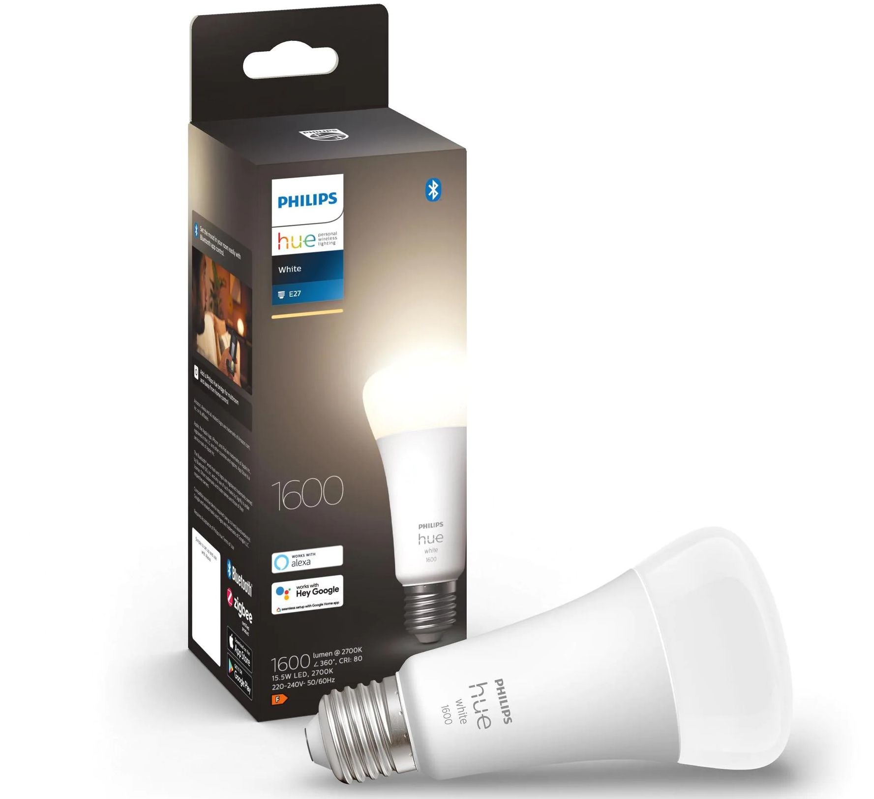 PHILIPS Leuchtmittel White 929002334904 15.5W, E27, Bluetooth