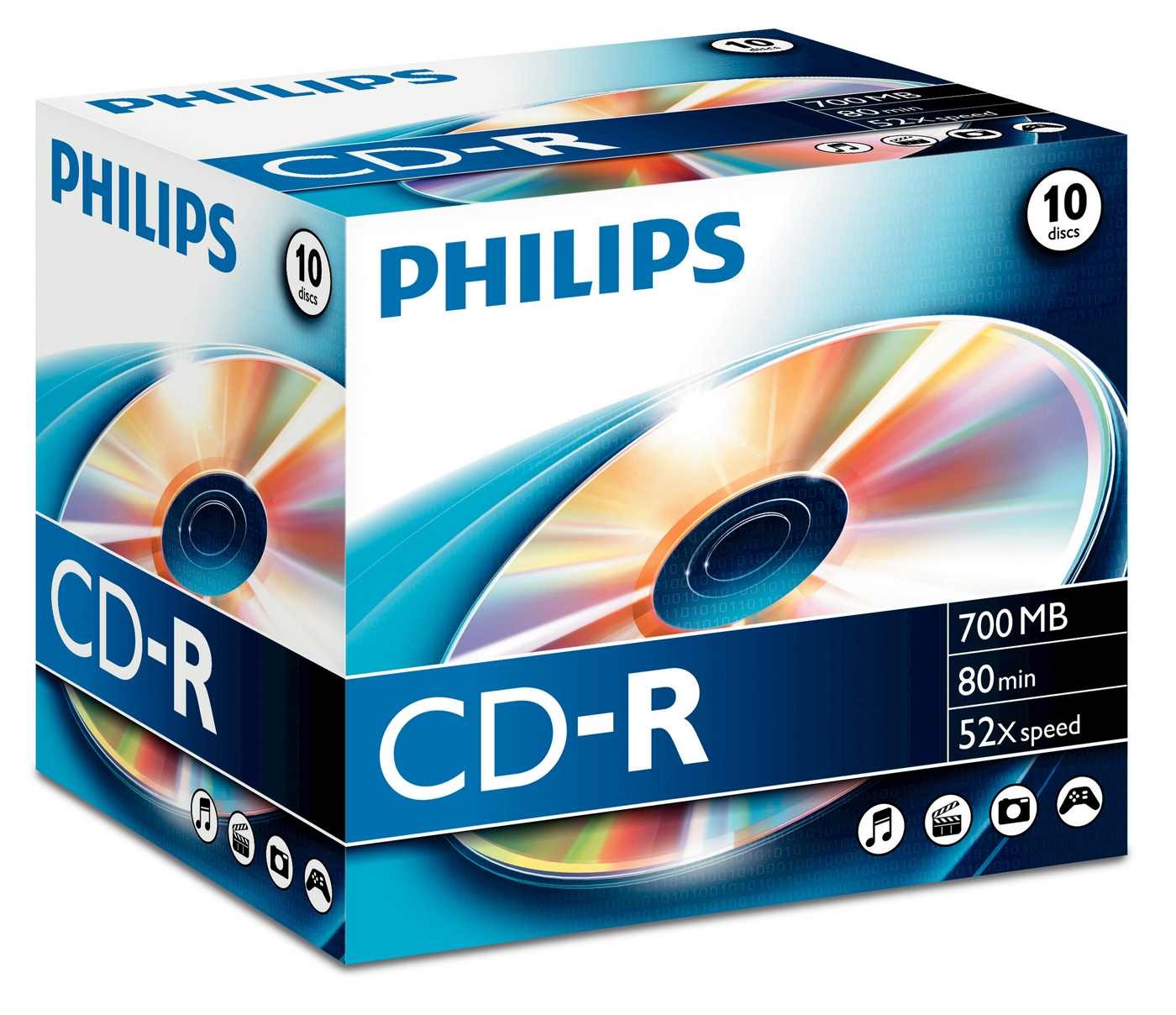 PHILIPS CD-R CR7D5NJ10/00 10er Jewel Case 10er Jewel Case