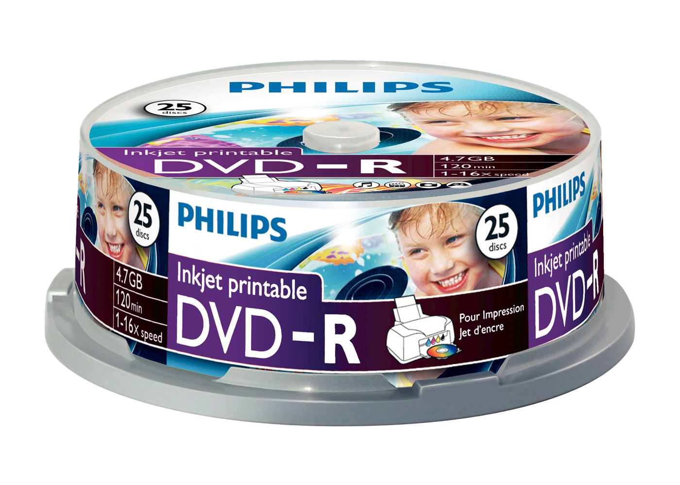 PHILIPS DVD-R DM4I6B25F/00 25er Spindel imprimable