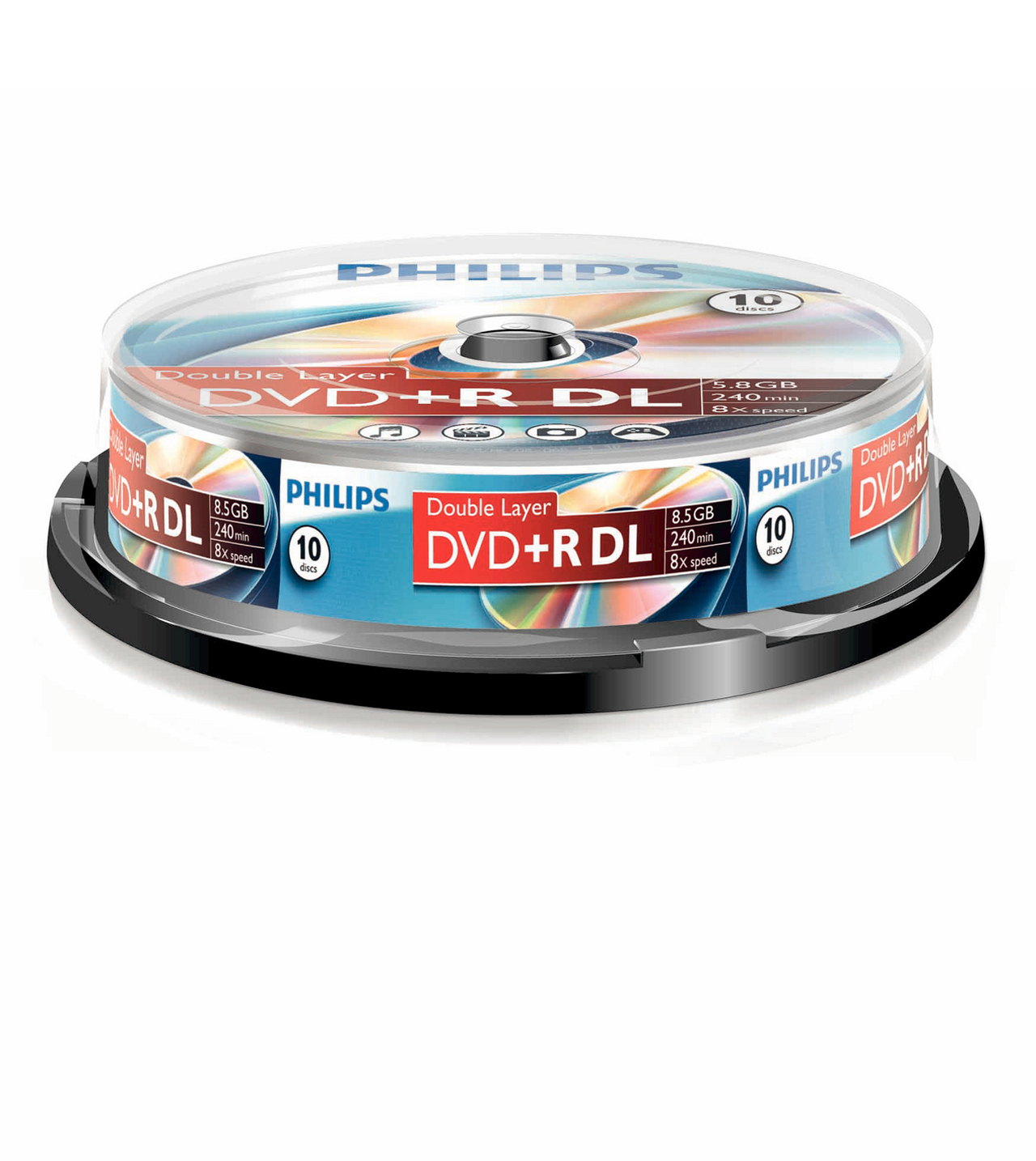 PHILIPS DVD+R DL 8.5GB DR8S8B10F/00 10er Spindel