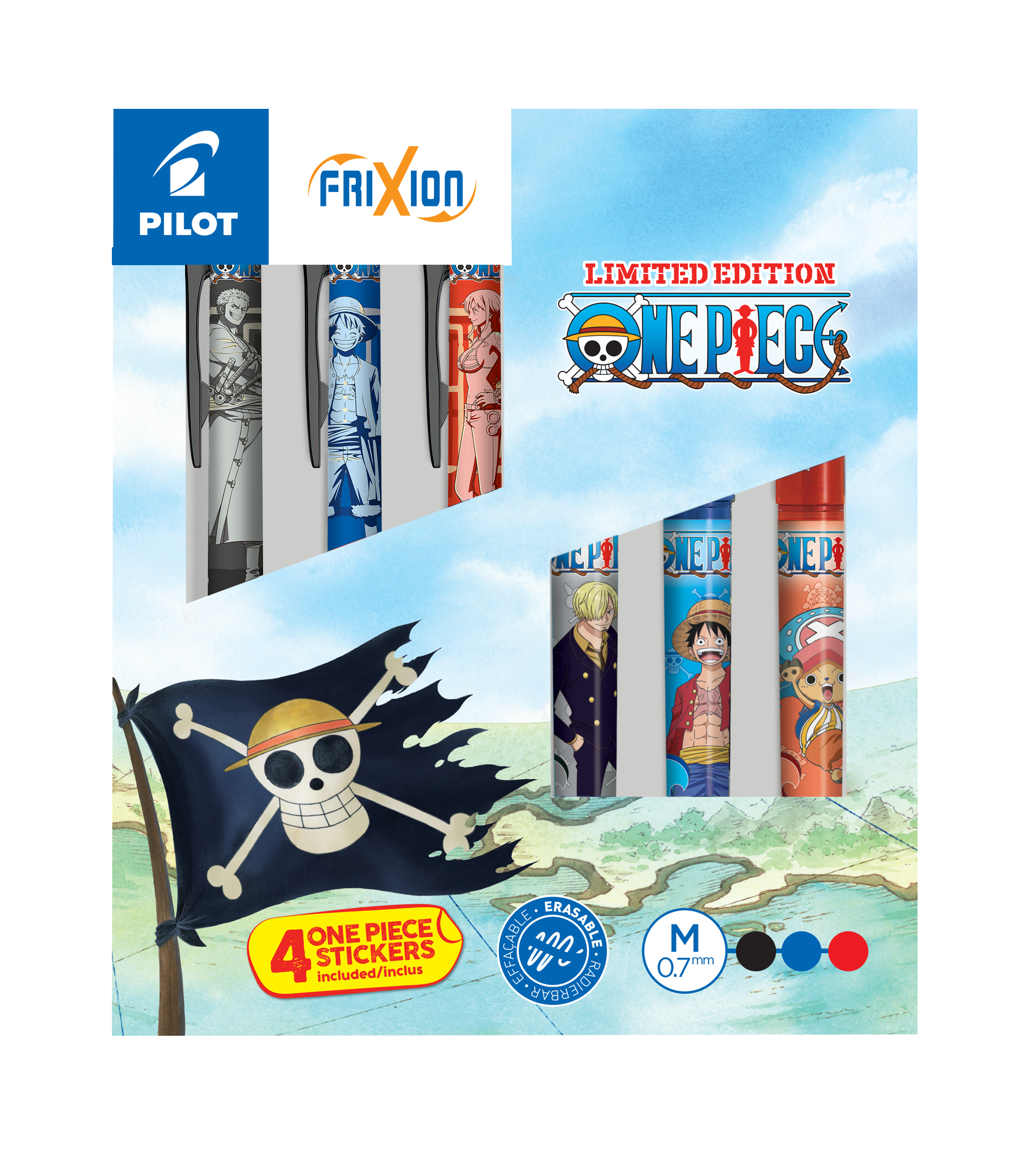 photo PILOT FriXion Ball OnePiece 0.7mm 150.300.99 Boîte collector 6 pièces