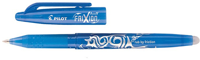 PILOT Roller FriXion Ball 0.7mm BL-FR7-LB bleu claire, recharg., corrig.