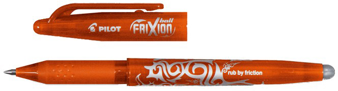 PILOT Roller FriXion Ball 0.7mm BL-FR7-O orange, rechargeable, corrig.
