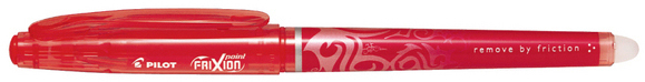 PILOT Roller FriXion Point 0.5mm BL-FRP5-R rouge, rechargeable, corrig.