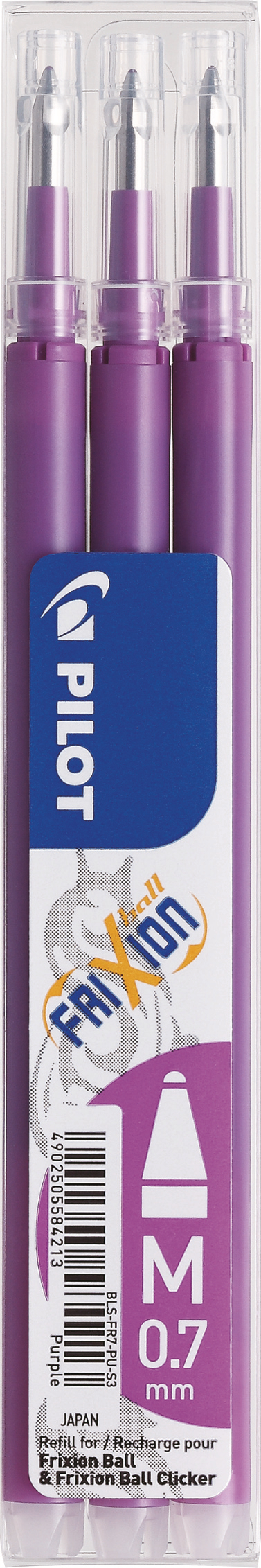 PILOT FriXion Refill 0.7mm BLS-FR7-PU lilac 3 pcs.