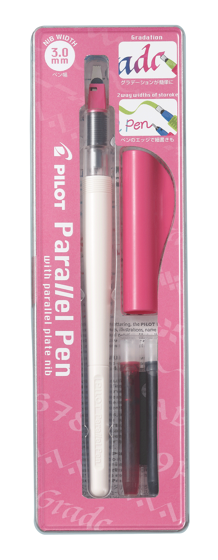 PILOT Calligraphie au stylo plume PFJ579561 Parallel pen 3.0 rose
