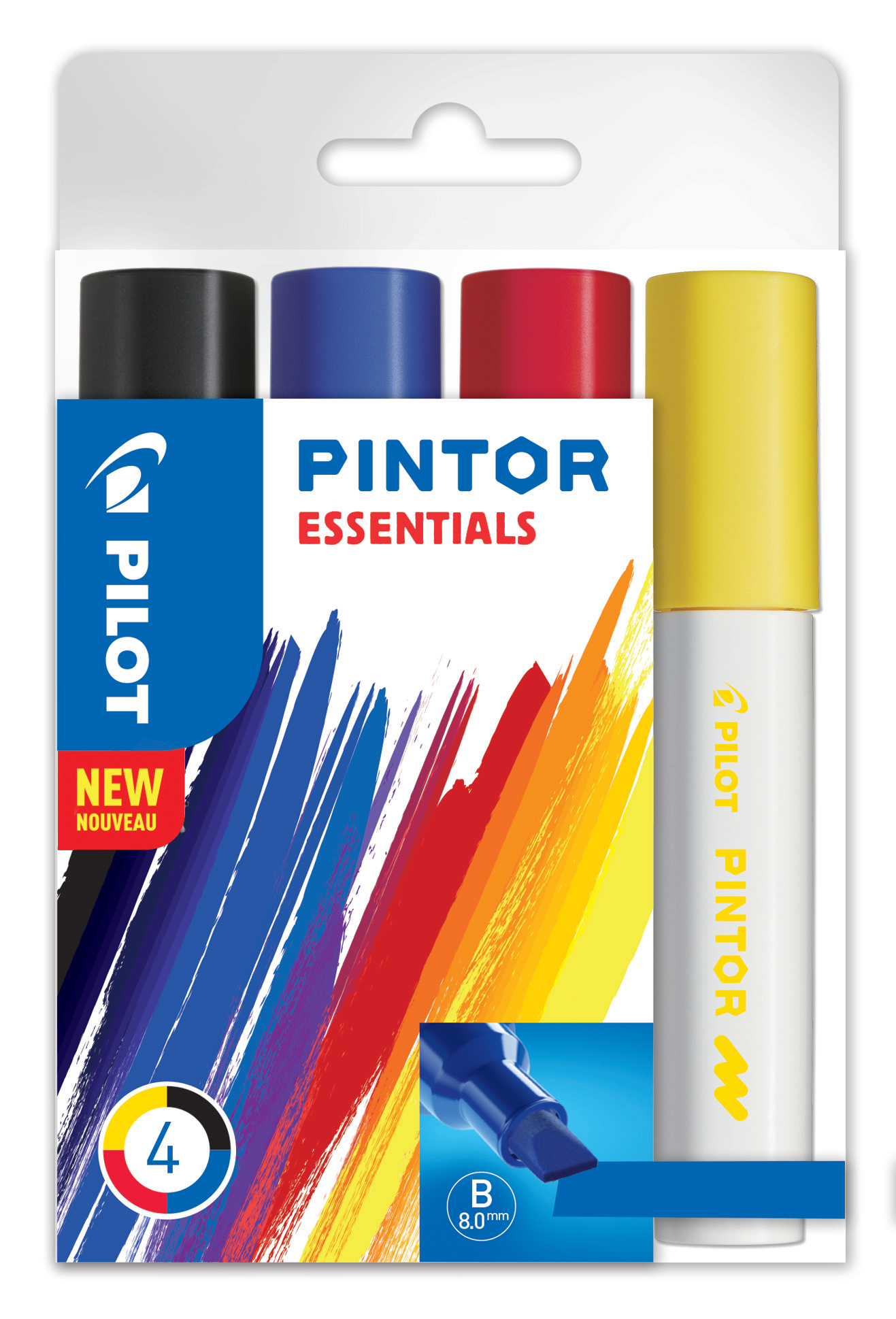 PILOT Marker Set Pintor Essentials B S4/0537540 4 couleurs