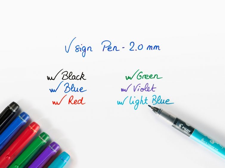 PILOT V-Sign Pen 0,6mm SW-VSP-BL bleu