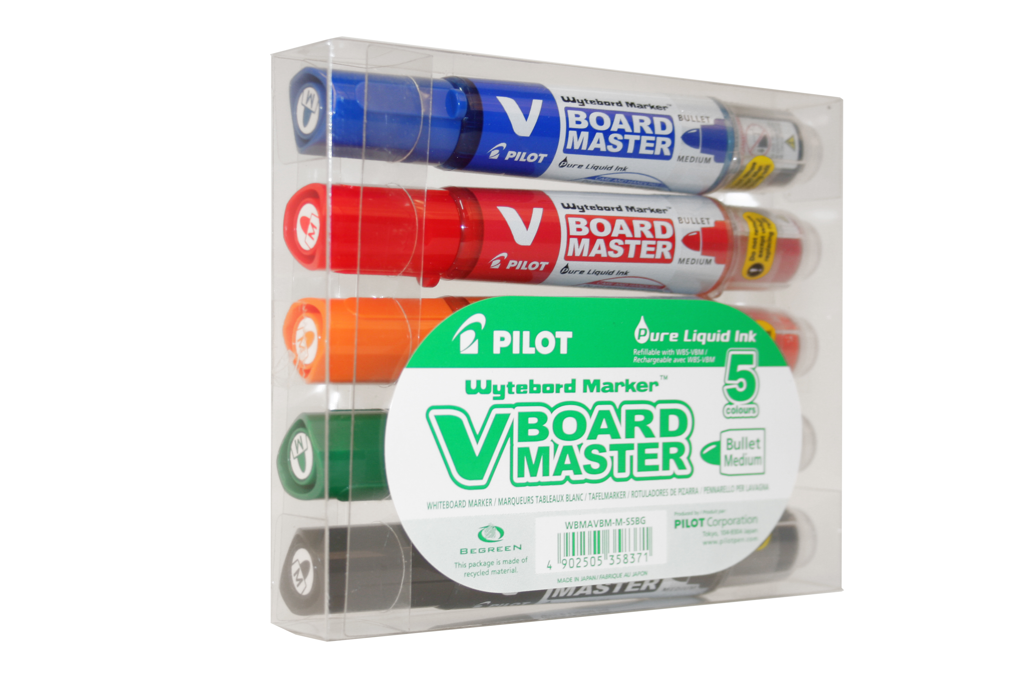 PILOT V-Board Master 2,3mm WBMAVBMMS 5 couleurs, set
