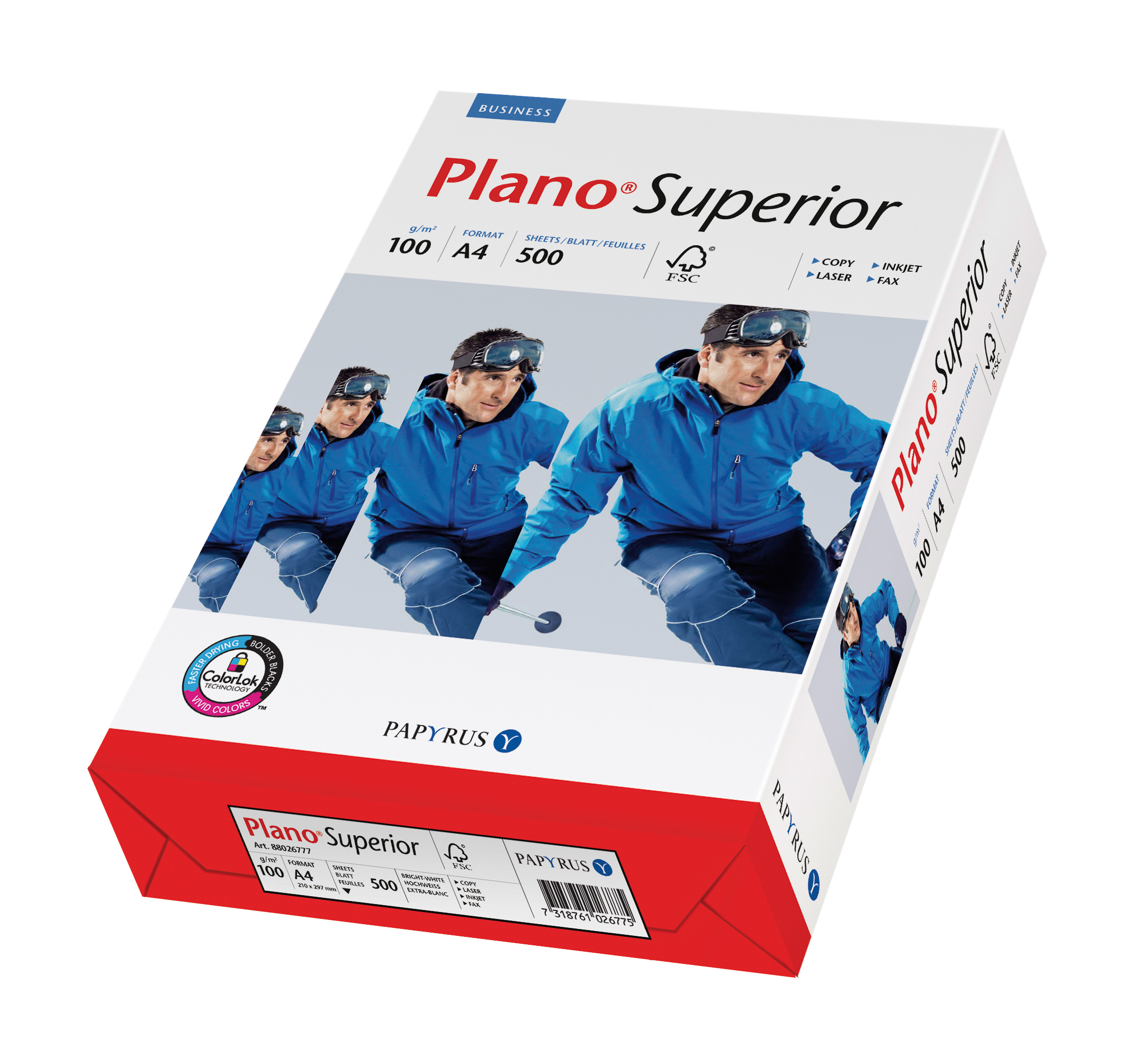 PLANO SUPERIOR Papier FSC A4 88085901 blanc, 100g SB 500 flls. blanc, 100g SB 500 flls.