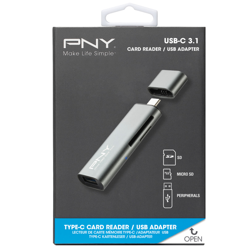 PNY Card Reader/Adapter RTCUA3N USB Typ C/A