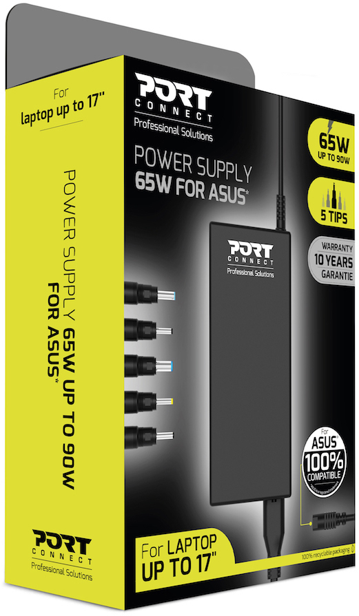 PORT PowerSupply 65W ASUS 900093-AS Black
