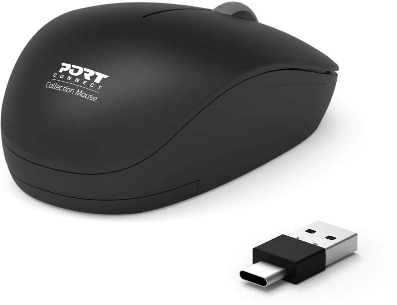 PORT Silent Mouse Wireless 900540 USB-C/USB-A, Graphite