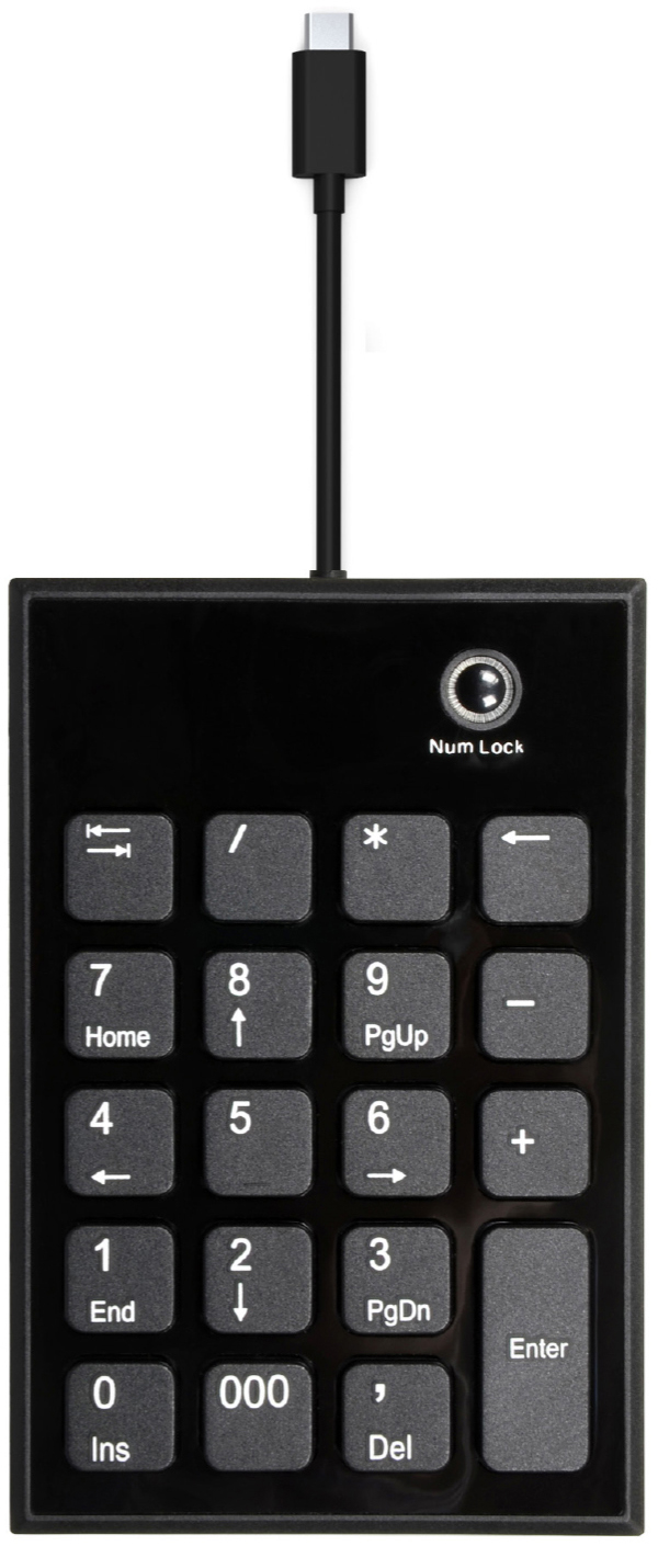 PORT Numeric Keypad wired 900801 USB-C/USB-A, PC/Mac