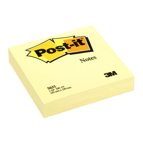 POST-IT Notes Extra Large 100x100mm 5635 jaune 200 flls. jaune 200 flls.