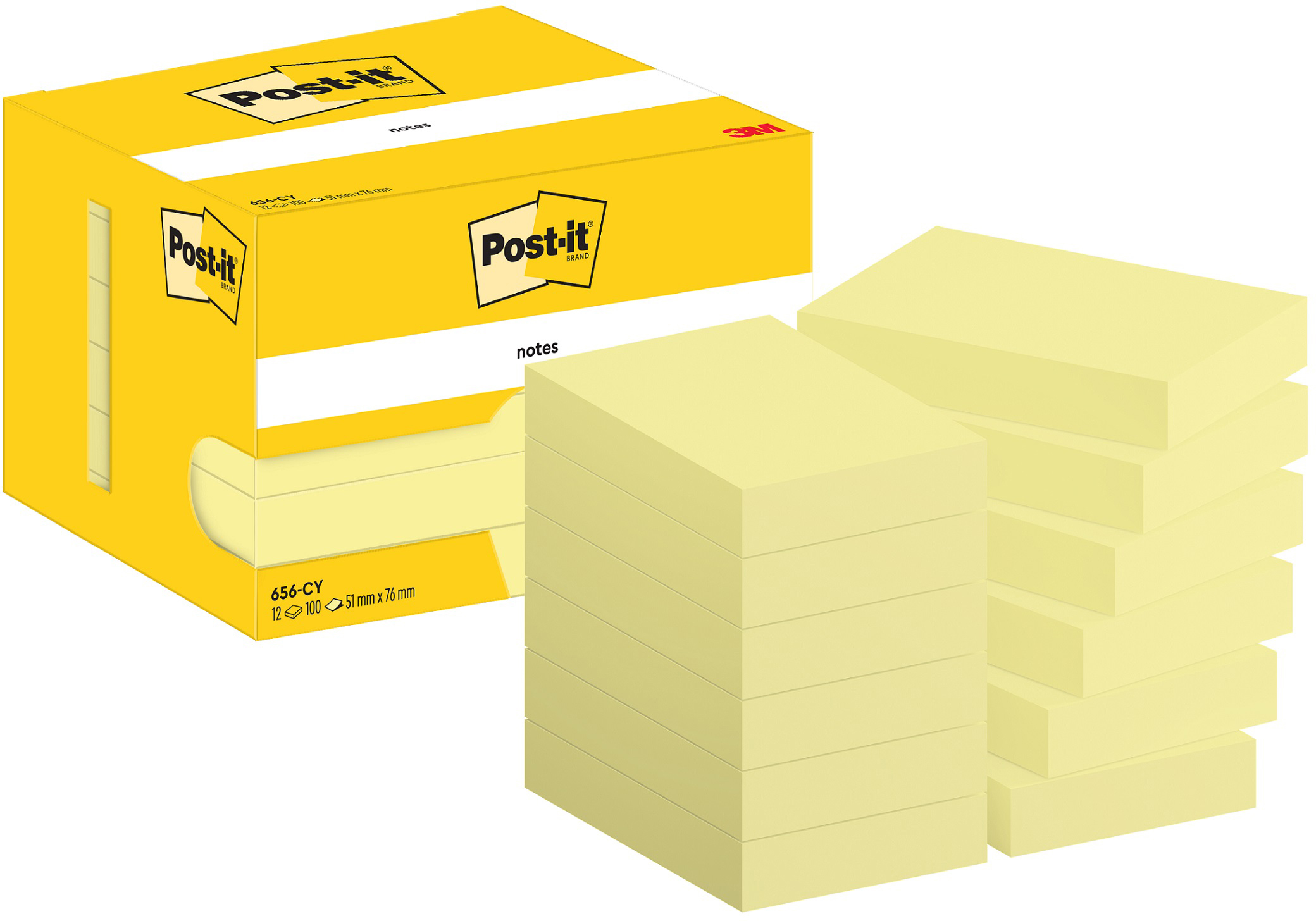 POST-IT Notes 51x76mm 656 CY jaune 12x100 feuilles