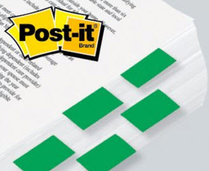 POST-IT Index Tabs 25,4x43,2mm 680-3 vert/50 tabs